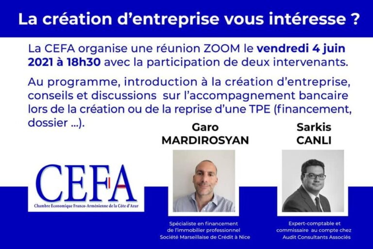 Invitation à la webconférence Création et Reprise d'Entreprise
