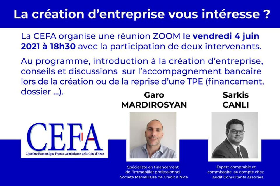 Réunion Zoom : Création et Reprise d&rsquo;Entreprise
