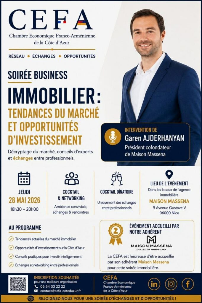 Soirée Business CEFA : Tendances du marché immobilier et opportunités d’investissement